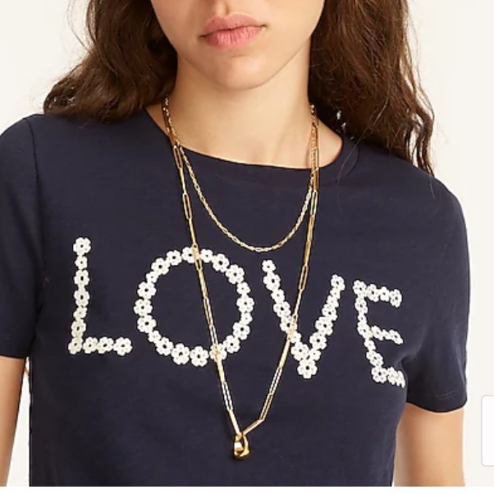 J. Crew Flower Love Crewneck T-Shirt - Picture 3 of 8